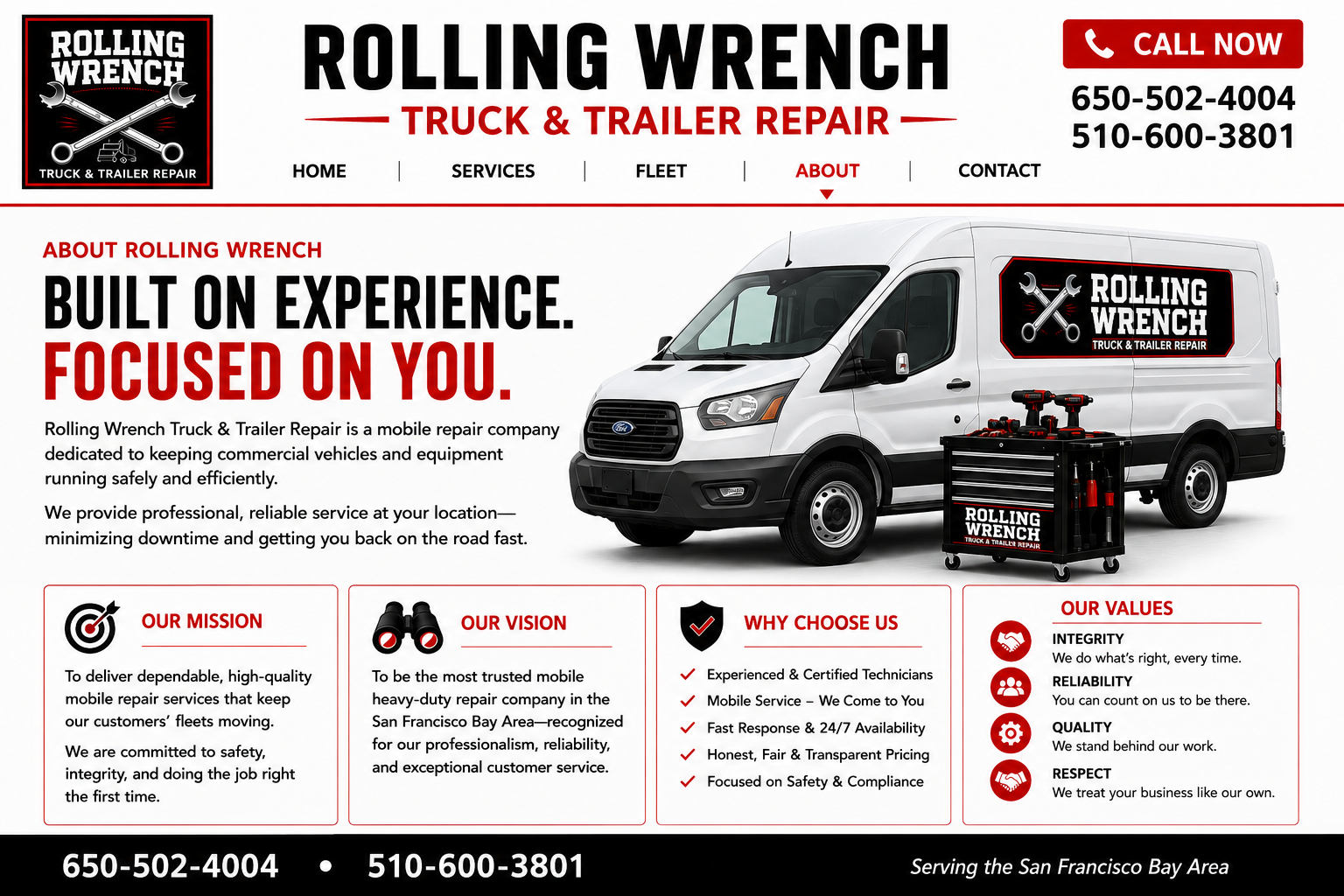 About Rolling Wrench Truck & Trailer Repair
