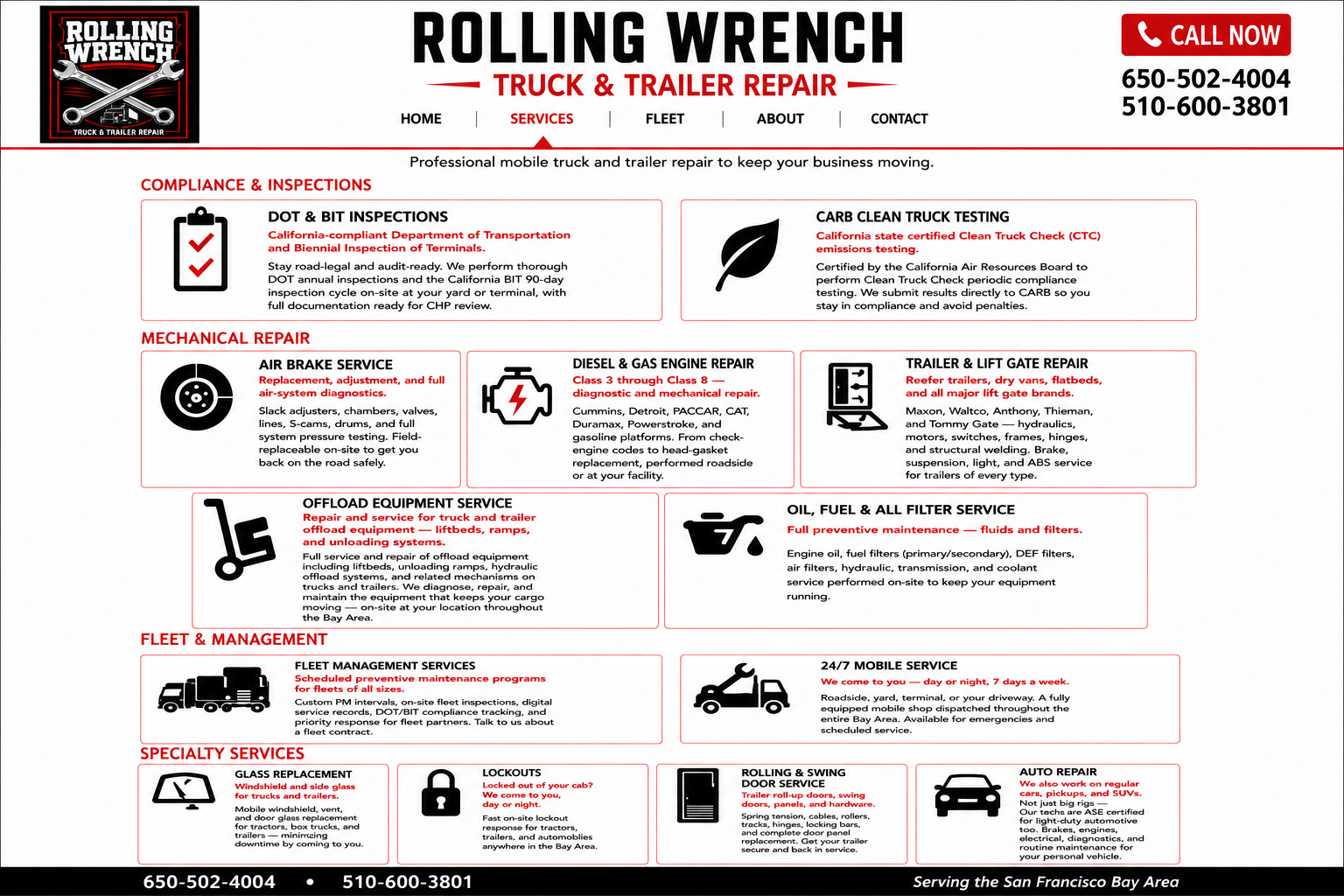 Rolling Wrench Truck & Trailer Repair services